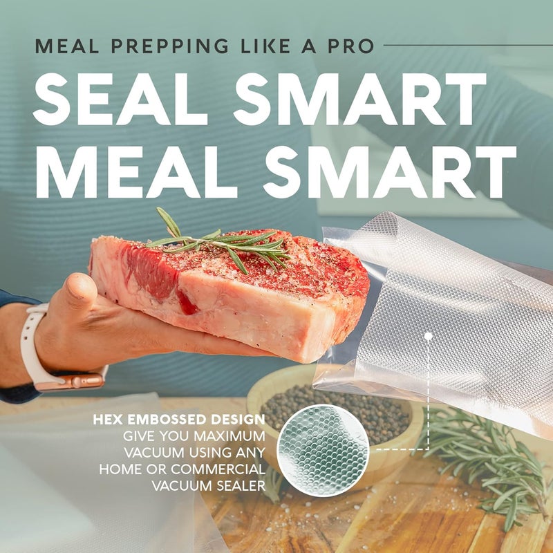 Avid Armor Vacuum Sealer Bags Pint Size, Vac Seal Bags for Food Storage, Meal Saver Freezer Vacuum Sealer Bags, Sous Vide Bags Vacuum Sealer, Non-BPA, 6 x 10 inches, Pack of 100 - Image 5